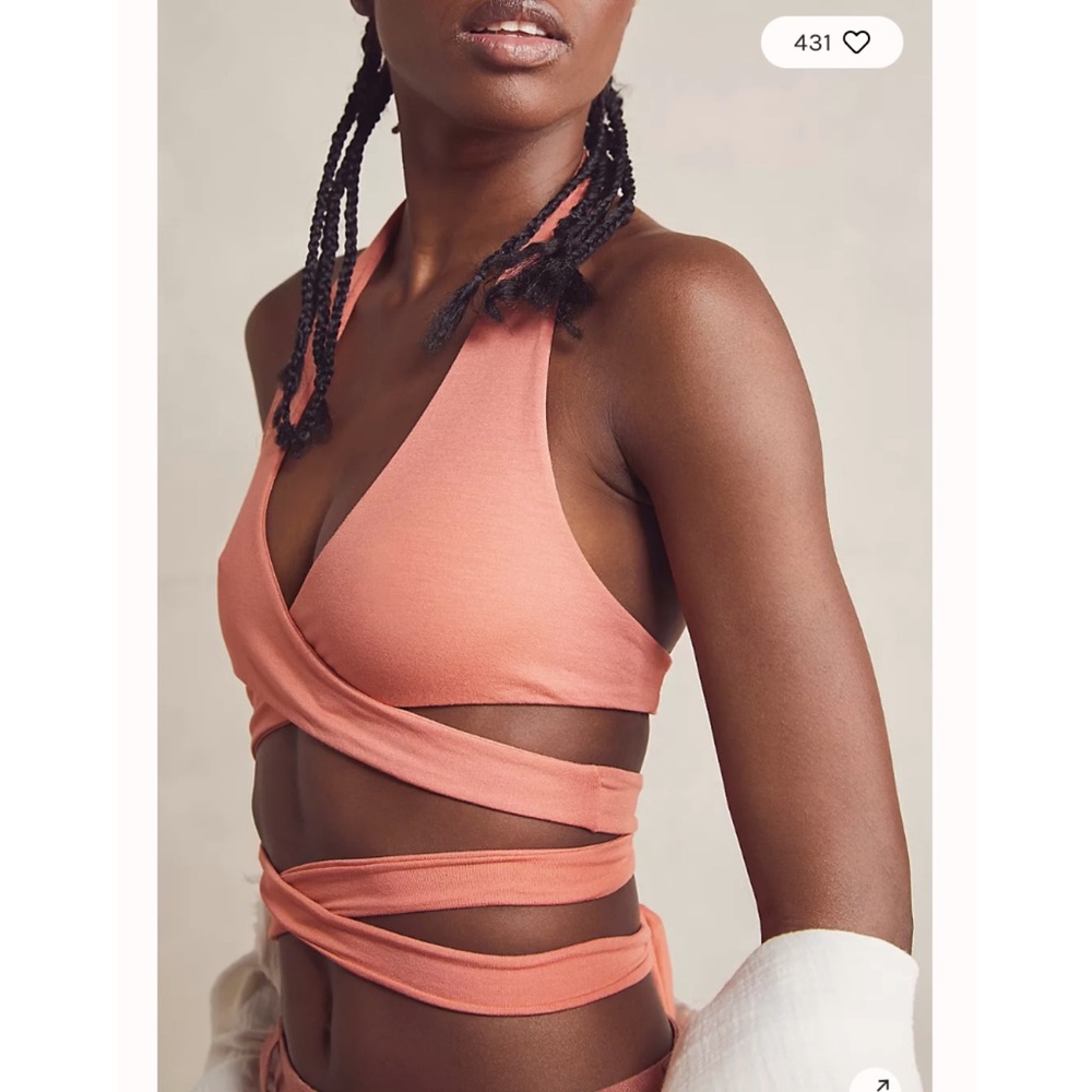 Free People Indah Body Creedance Halter Ties Top in Pastel. Size 1 (S). NWOT